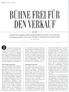 Screenshot Artikel Deckblatt 'Bühne frei für den Verkauf'